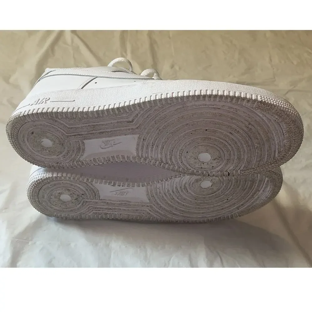 Nike Air Force 1 '07 Low Triple White Sneakers CW2288-111 Men White Leather 10.5 - Picture 7 of 10